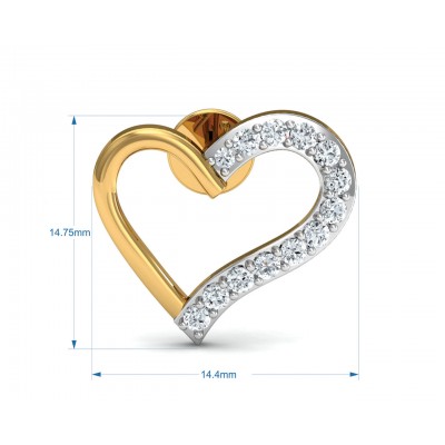 Amia Diamond Heart Earrings